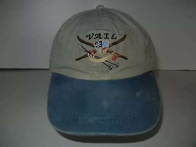 Vtg 90s VAIL COLORADO Brown Cotton SKI RESORT HAT Snowboard Winter Baseball Cap • $20.09