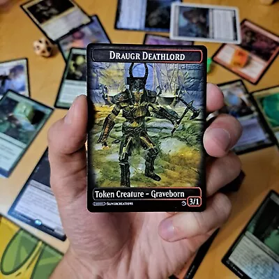 Draugr Deathlord 3/1 Graveborn Token [Magic The Gathering Elder Scrolls MTG] NEW • $3.64