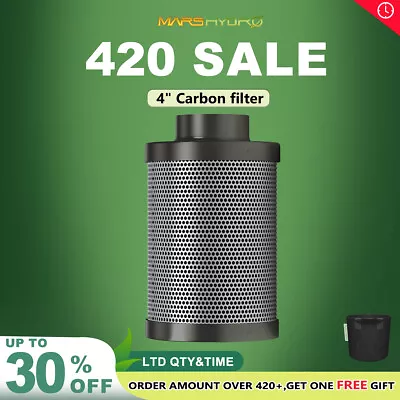 Mars Hydro 4  6 Air Carbon Filter For Inline Fan Grow Tent Room Air Odor Control • $59.99