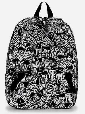 Vans Old Skool Lll Off The Wall Black & White Backpack Logo Print • $24.99