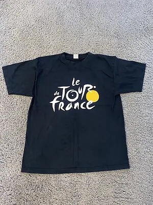 Le Tour De France Cycling Bike Vintage Black Large T-Shirt • $14