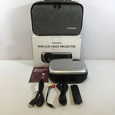 Mooka RD-823 Black Silver Portable Mini LCD Home Theater Video Projector • $59.99