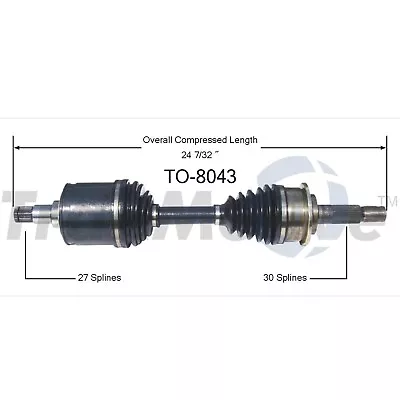 For Toyota 4Runner Tacoma 4WD 95-04 Front Left/Right Axle Shaft SurTrack TO8043 • $68.67