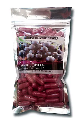 Acai Berry Capsules ( 10:1 Extract Equivalent To 3500mg ) Vegan Capsules • £6.98