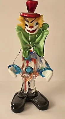 Vintage Venetian Murano Glass Hand Blown Clown 8  Made In Italy • $48.17