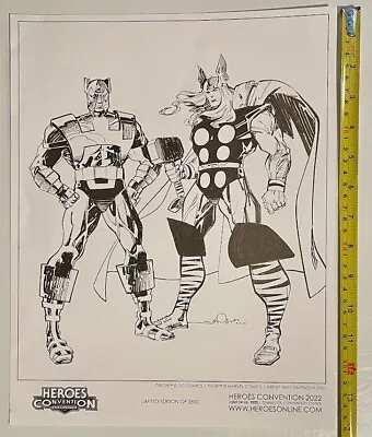 THOR & ORION WALTER SIMONSON HEROES COMIC CON 2022 Poster Limited 2500 14x11 • $25