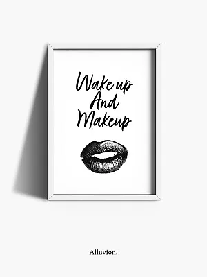 Fashion Print Make Up Wall Art Bedroom Decor Dressing Room Poster Art Gifts • £2.99