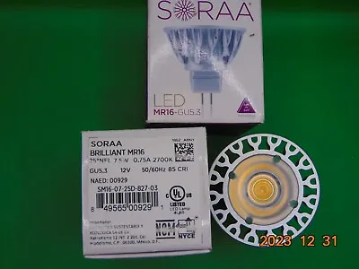 (1) SORRA Brilliant LED Bulb 00929 MR16 7.5W 2700K SM16-07-25D-827-03 • $15