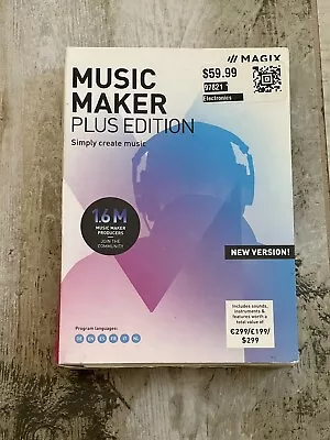NEW Music Maker Plus Edition Magix Create Music Plus Sounds Instruments Windows • £24.09