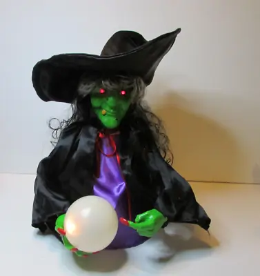 Vintage Animated Witch Fortune Teller Halloween Decor Lights Up And Speaks • $24.99