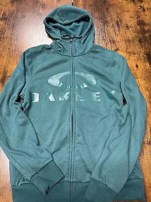 Oakley Performance Fit Large Mens Zip Up Hoodie Pullover Sweatshirt Cotton Blend • $24.99