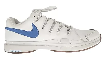 Nike Zoom Vapor 9.5 Tour Leather Sail White Blue Tennis FJ1683-100 Men's Size 10 • $124.98