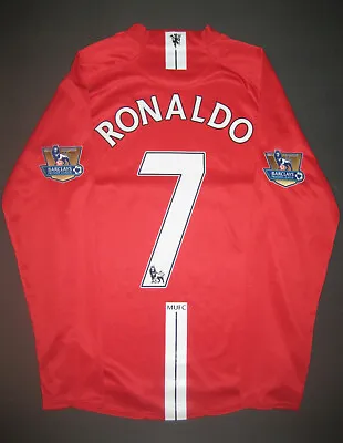 2007-2008 Nike Manchester United Cristiano Ronaldo Home Long Sleeve Jersey Kit  • $849.99