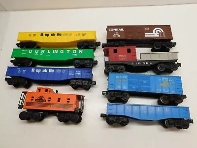 Lionel Model Train Lot Of 8 Freight Cars -Burlington/Republic Steel/Rio Grande • $15
