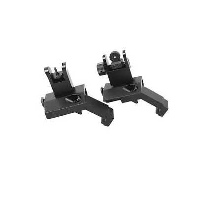 Tactical Flip-Up Folding BackUp Front Rear Sight Set  For Rifle 20mm Rail • $26.88
