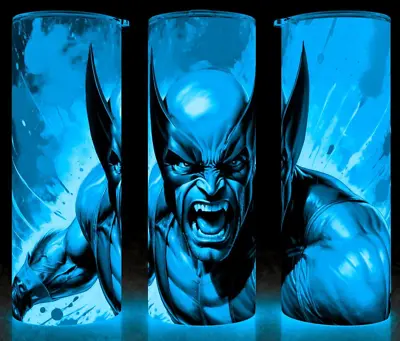 Glow In The Dark Wolverine X-Men Oil Painting Comic Book Cup Mug Tumbler 20oz • $22.95