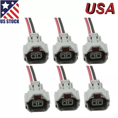 6pcs Female Fuel Injector Connector Electrical Plug Pigtail For Nissan For Audi • $12.59