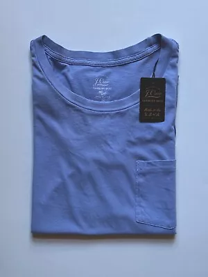 J Crew Womens Pocket T-Shirt (NWT) Pastel Blue Garment Dyed UP TO 68% OFF MSRP • $15.99