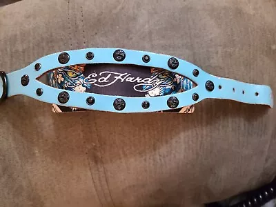 Leather Ed Hardy Bracelet With Buckle • $20