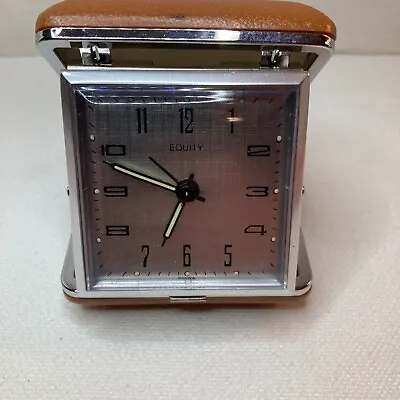 Vintage Working Equity Brand Travel Alarm Clock • $6
