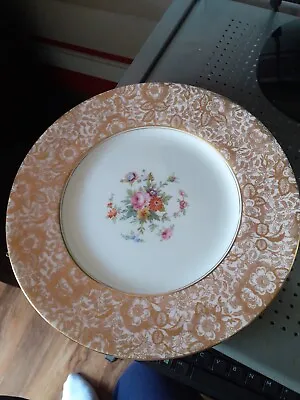 £13.99 • Buy Minton “Brocade” Plate: An Exquisite Pale Pink And Gold Brocade 10 3/4 Inch