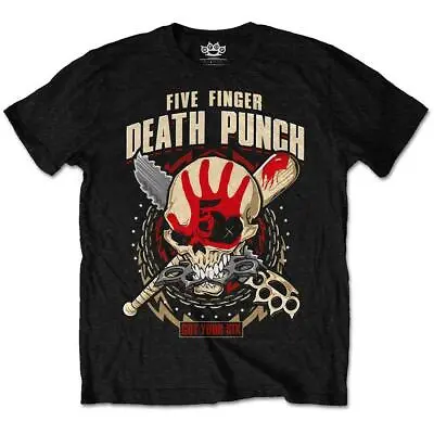 Official Five Finger Death Punch T Shirt Zombie Killer Black Rock Metal Tee FFDP • £16.28