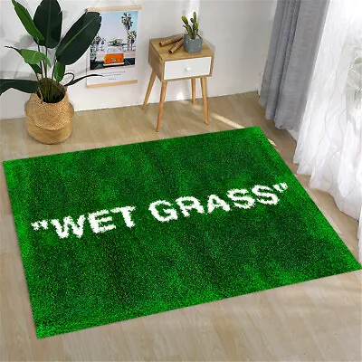 Wet Grass Wet Grass Rug Grass Look Rug Green Rug Office Rug Popular Rug • $55