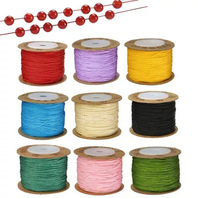 Beading 100m 0.8mm Nylon Cord Thread Macrame DIY Bracelet Braided Chinese Knot • $4.99