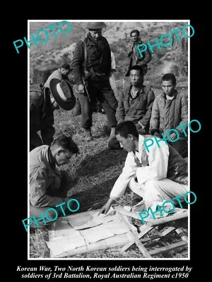 OLD HISTORIC PHOTO OF KOREAN WAR AUSTRALIAN 3rd BATTALION WITH PRISONERS C1950 • £5.29