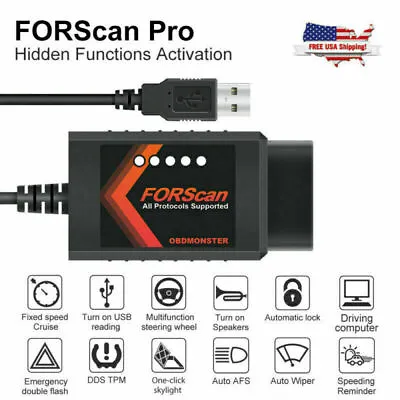 For Ford Modified FORSCan ELM327 V1.5 USB OBD2 Code Reader Adapter Diagnostic US • $30