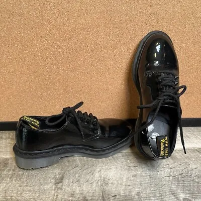 Dr. Martens Smiths Stud Black Patent Leather Oxford Women's Size 7 / EU 38 • $110