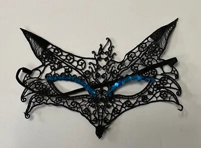 Fox Lace Masquerade Face Mask Nightclub Eye Mask Costume Elastic Strap NEW! • $3.84