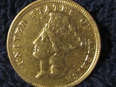 1854 3 Dollar Gold Coin • $800