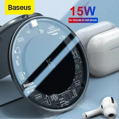 $18.99 • Buy Baseus 15W Qi Magnetic Wireless Charger FAST Charger Pad For IPhone14 13 Samsung