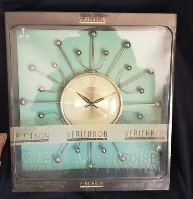 Verichron Brass Flower Starburst Clock New In Box KIRCH • $119.91