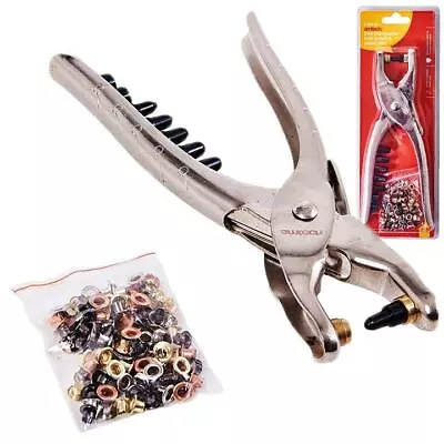 Amtech Interchangeable Hole Punch & Eyelet Pliers + Eyelets Craft Fabric Plier • £8.99