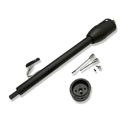 Black 28  Street Hot Rod Tilt Steering Column Floor Shift GM Universal &Adapter • $184.95