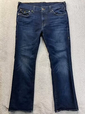 True Religion Billy Jeans Relaxed Boot Stretch 5 Pocket Mens Denim Size 36x32 • $38.95