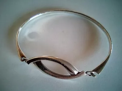 Vintage Bangle Signed Kit Heath 99 Sterling Silver 925 Art Nouveau Style Design  • £35