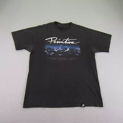 Vintage Primitive Shirt Mens Large Black Skateboards Los Angeles Cityscape Tee ^ • $3.99