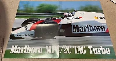Alain Prost  Poster  Marlboro McLaren MP4/2C  Tag Turbo Goodyear 1986 • £2.45
