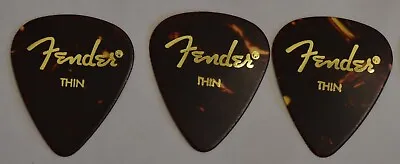 3 X Fender Guitar Picks Shell 351   Picks Thin Medium Heavy Or Extra Heavy • $4.80