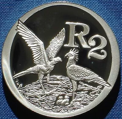 South Africa 2 Rand Silver Proof 2006 Wildlife Secretary Birds KM#374 • $39.99