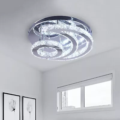 Modern Crystal Ceiling Light Fixture LED Chandelier Lighting Pendant Lamp Moon • $67