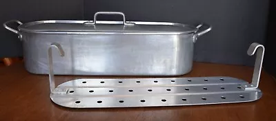 $90 • Buy VTG Aluminum Oval Long Fish Poacher Pan 19  Tournus Unis MTM Frances Aluminum