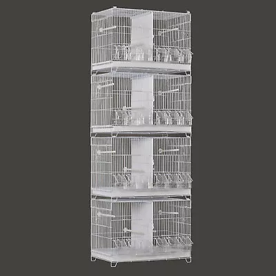 Set Of 4 Stackable Breeding Bird Cage For Canary Finch Small Birds • $129