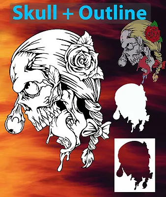 Skull 6 Special Two Layer Airbrush Stencil Spray Vision Template Air Brush • $17.99