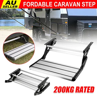 Single Caravan Step Accessories Aluminium Pull Out Rv Parts Steps Replacement Au • $146.95