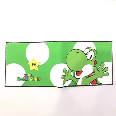 Super Mario Yoshi Cartoon PVC Wallet With Card Holder Bi-Fold Purse Wallets • $9.73