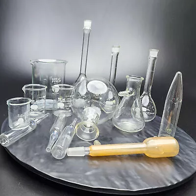 Lot Of 14 Lab Pyrex/Kimax Glass Vintage Globe - Chemistry Apothecary Pharmacy • $70.16